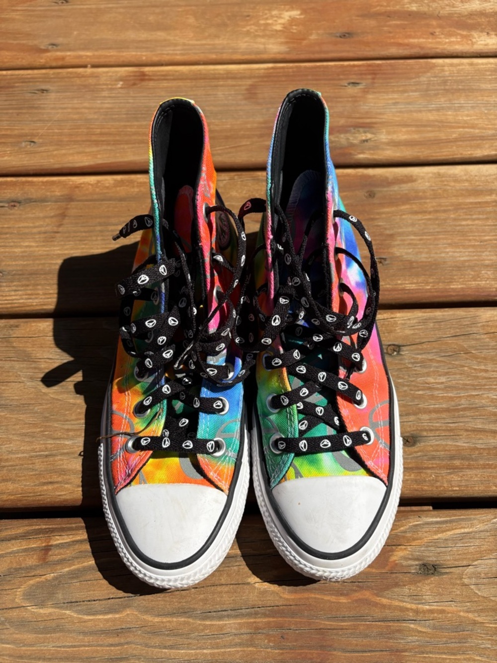 Converse Chuck Taylor Pro Tie-Dye High Tops in Rainbow Hues